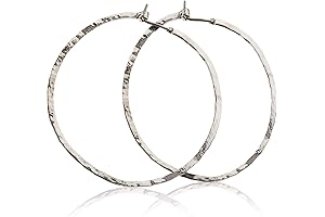Hammered Hoop Earrings: Style with Sterling Silver