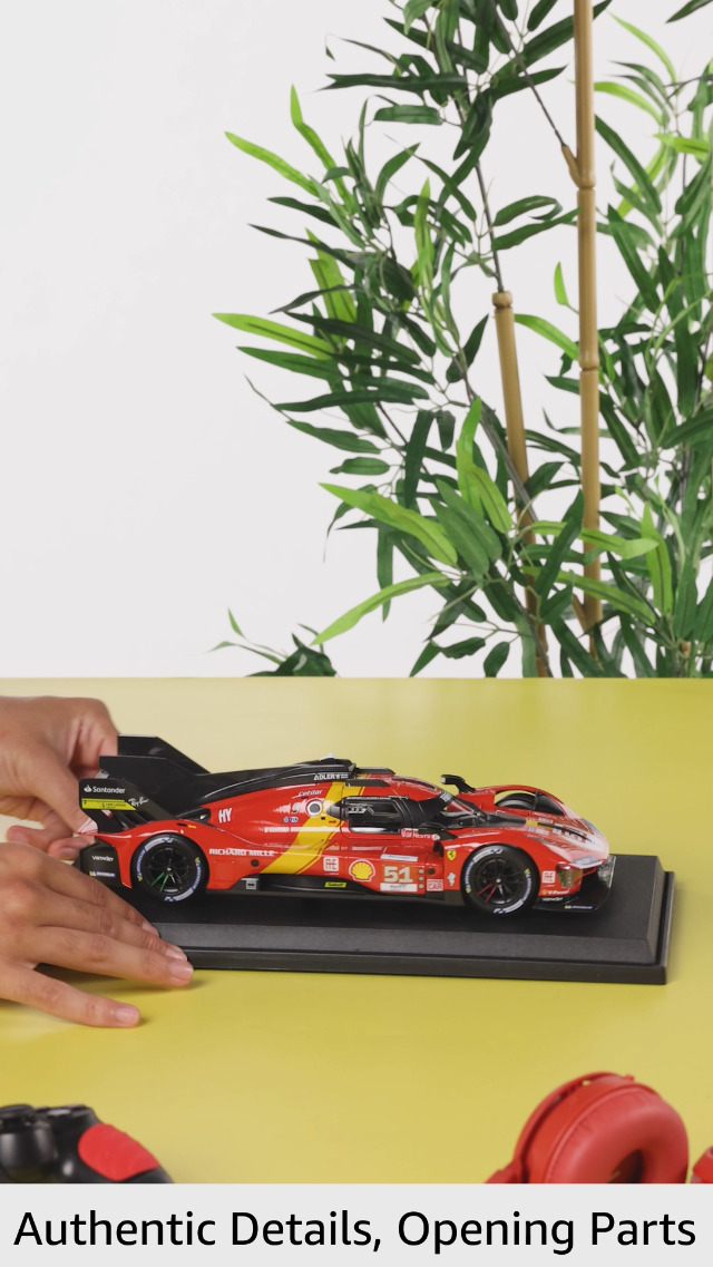 Bburago - 1/43 Ferrari Racing 499P LMH 2023#51 - Nouveauté 2024 : Plongez dans l'excitation des Courses avec Cette réplique Authentique, capturant la Puissance et la Vitesse de la légendaire #51