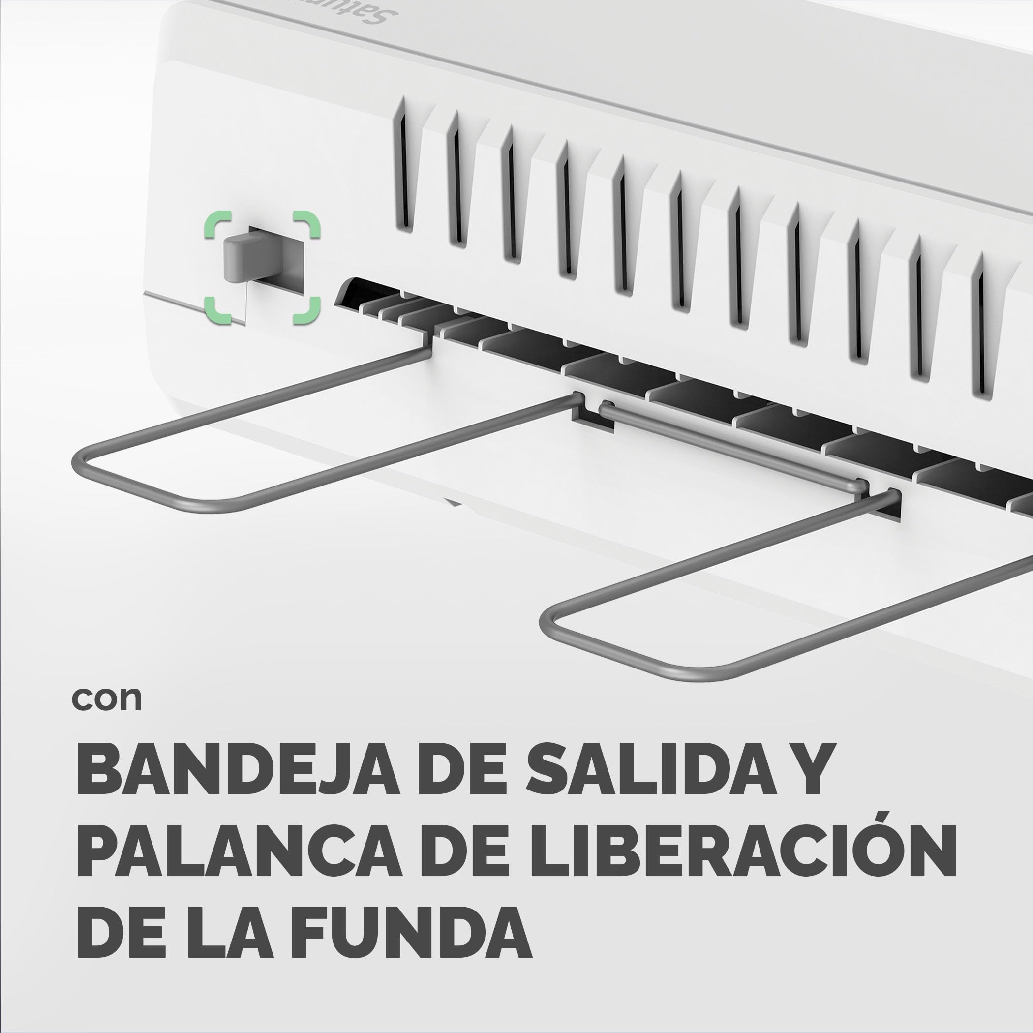 Fellowes Plastificadora Saturn A4 Pequeña Oficina – InstaHeat, lista en 60 segundos, sin atascos, apagado automático – Para fundas de 80/100/125 micras – Incluye 10 fundas – Uso en casa y oficina