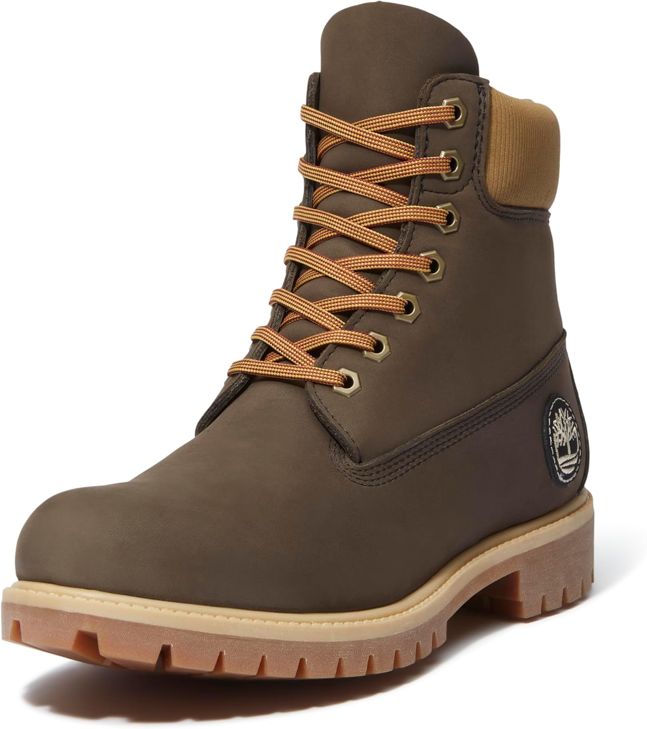 Dark Brown Nubuck With Olive