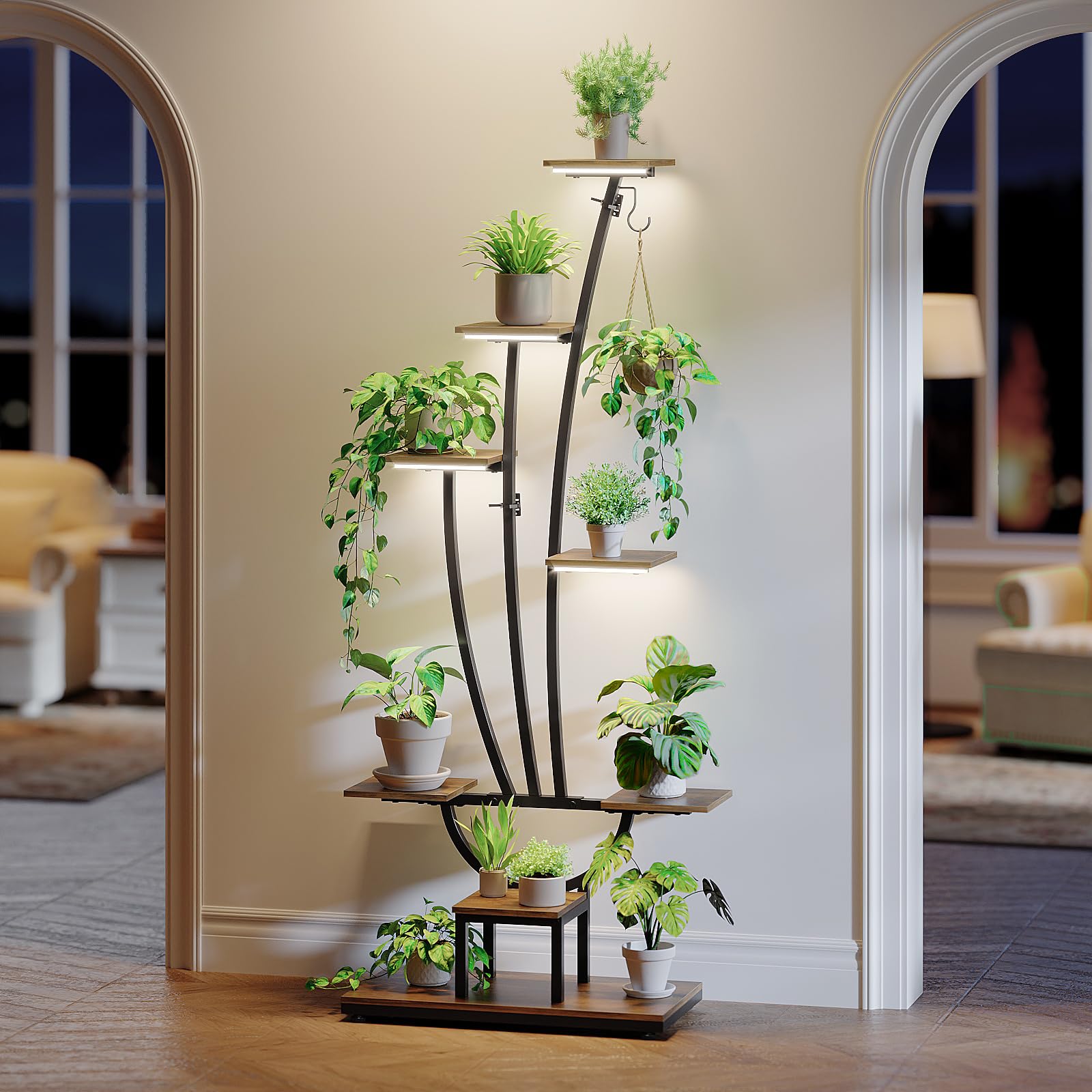 Amazon.com: GiftGo Plant Stand Indoor with Grow Light Wooden