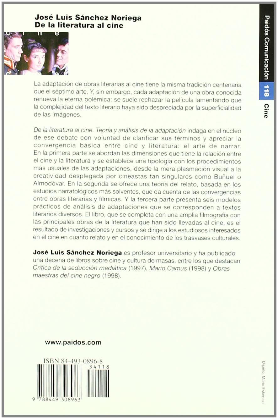De la literatura al cine: Teoría y análisis de la adaptación: 1 (Comunicación)