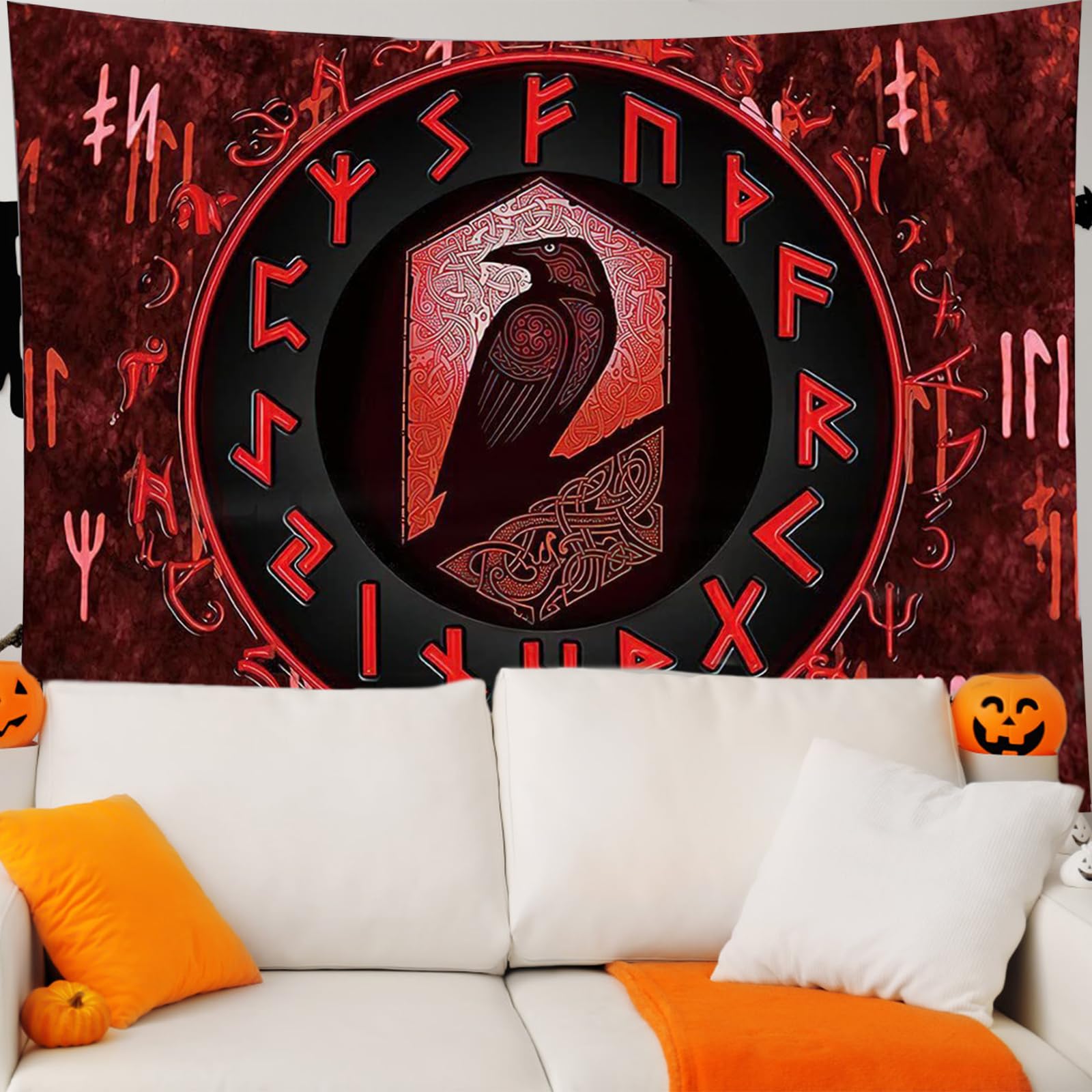 Mystischer Wandteppich - Gotisches Pentagram Design Für Deine Deko