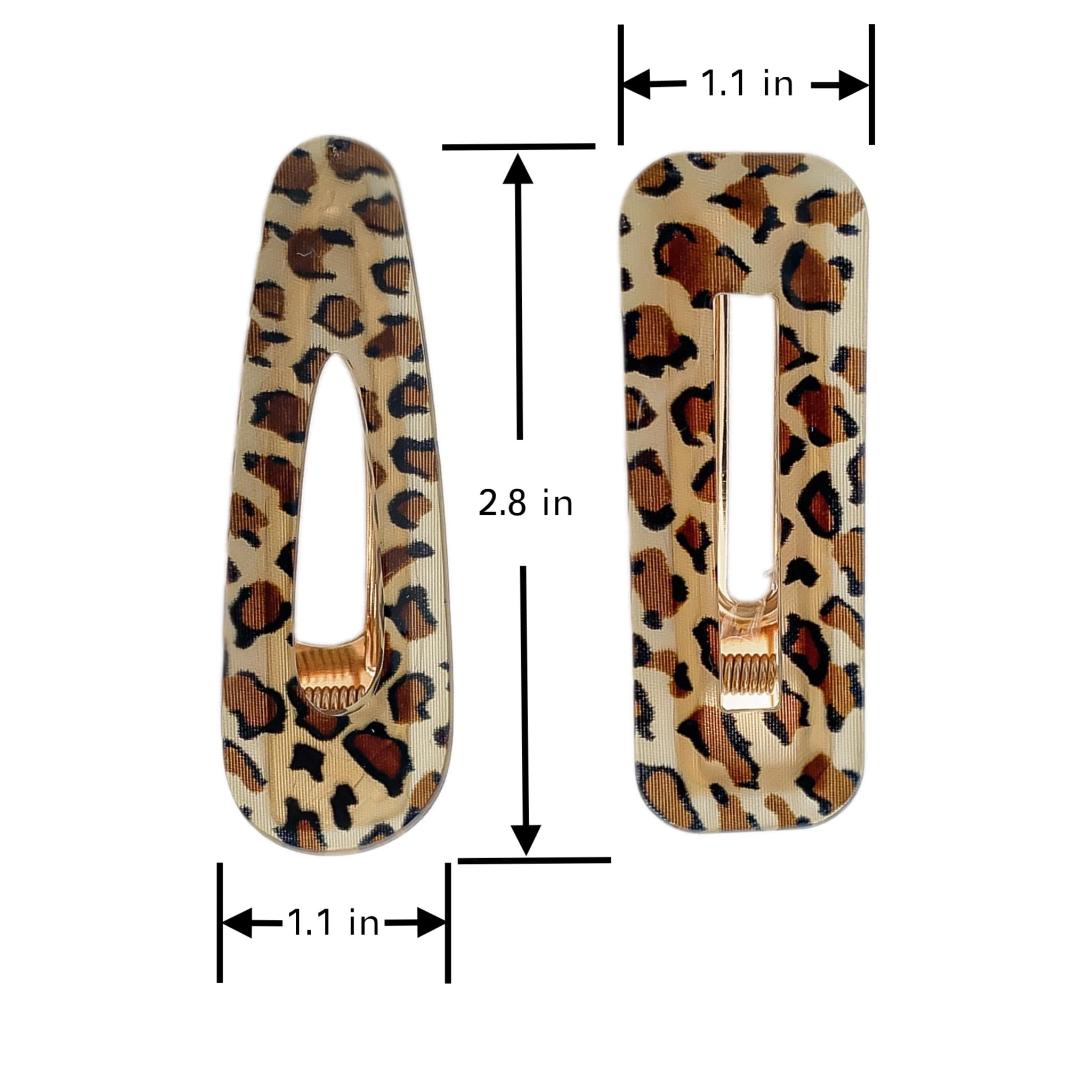 Leopard Print Hair Clips Set Vintage Bold! Amazon.com : Fosrisix Pack Resin Leopard Print Hair Clips  main image 4