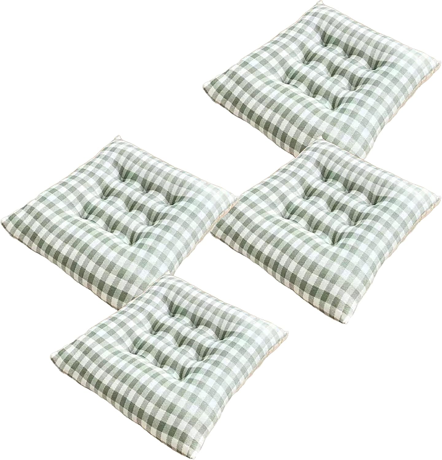Chair Cushions for Dining Chairs Set of 4 Buffalo Plaid