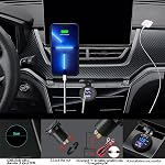 12V USB Outlet, 38W USB C Car Charger Socket, USB Quick Charge 3.0 Port & PD USB C car Charger Waterproof with Voltmeter and Power Switch for Car RV Boat Marine Motorcycle Golf Truck
