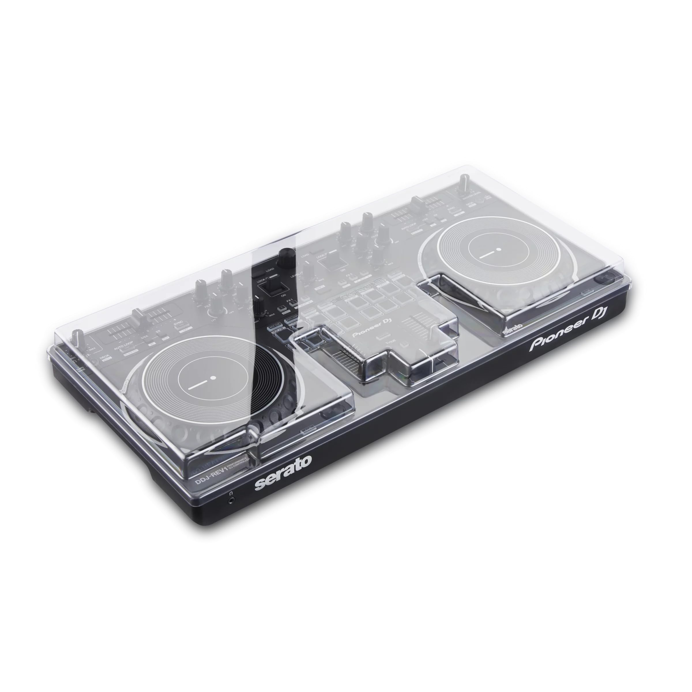 Decksaver LE Cover for Pioneer DJ DDJ-REV1 - Super-Durable Polycarbonate Protective lid in Smoked Clear Colour, Made in The UK - The DJs' Choice for Unbeatable Protection