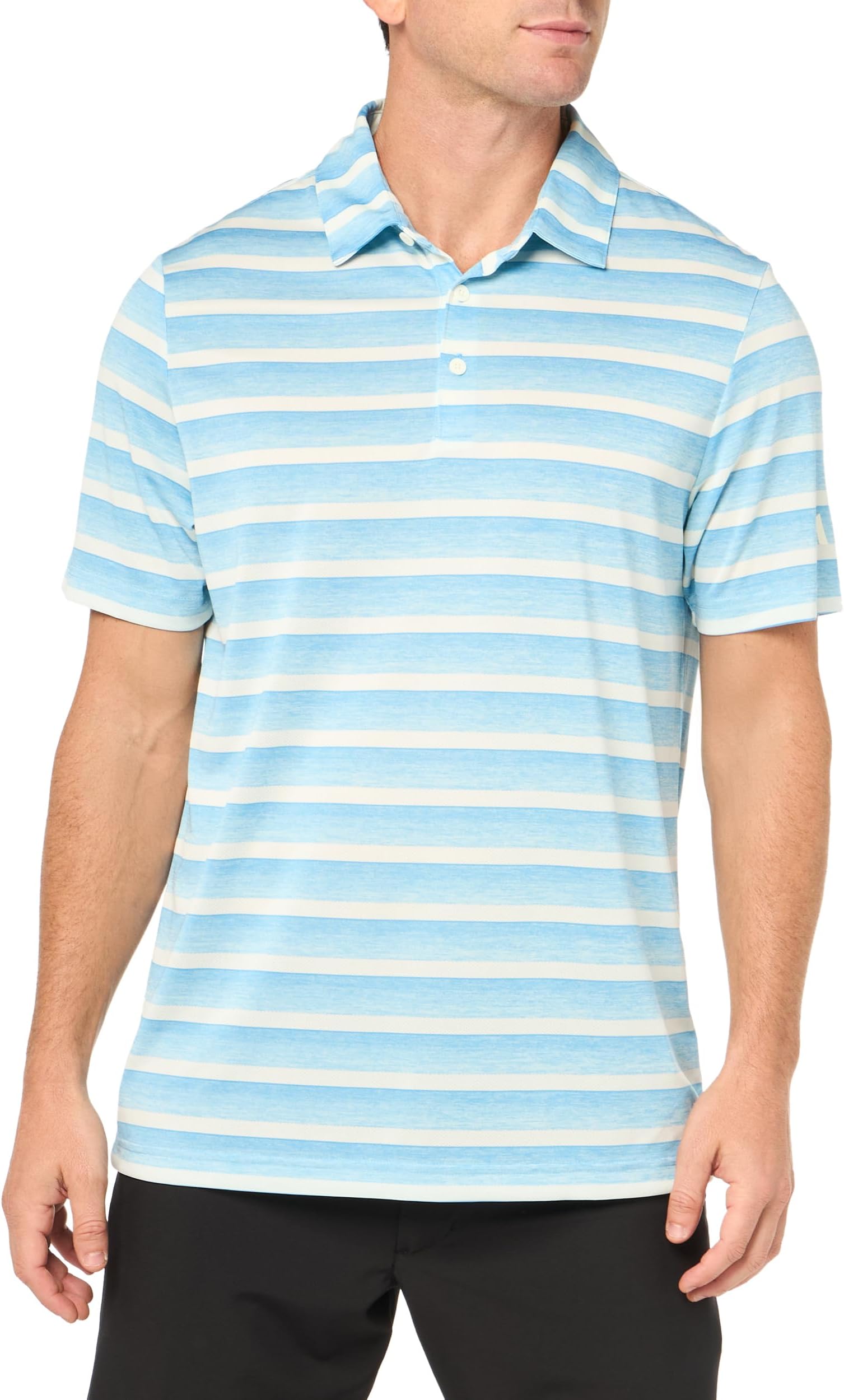 adidas golf men's puremotion merch stripe polo