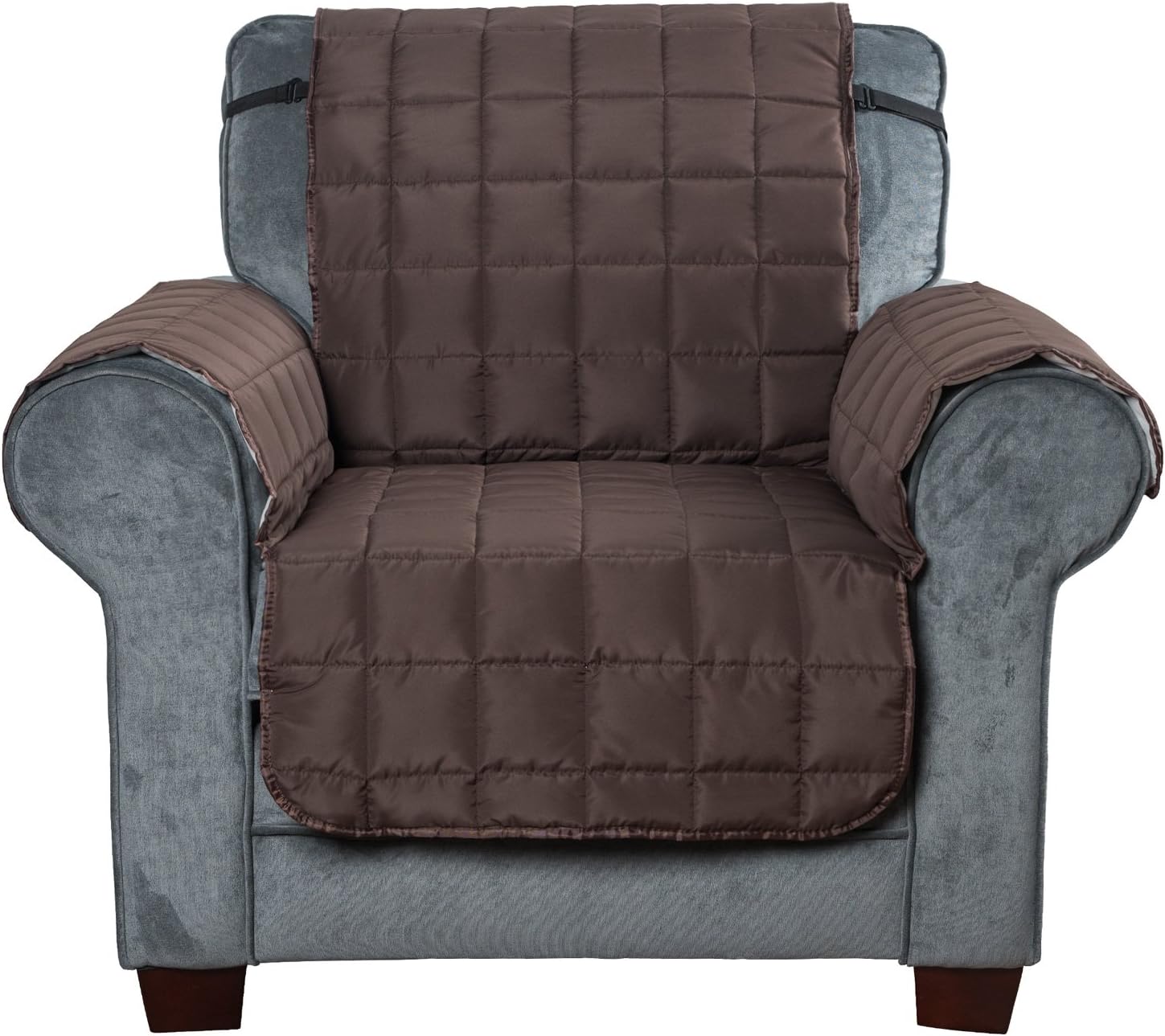 Homeyone Sofa Furniture Protector TAN/ CHOCOLATE (Chocolate, Chair(1seat))