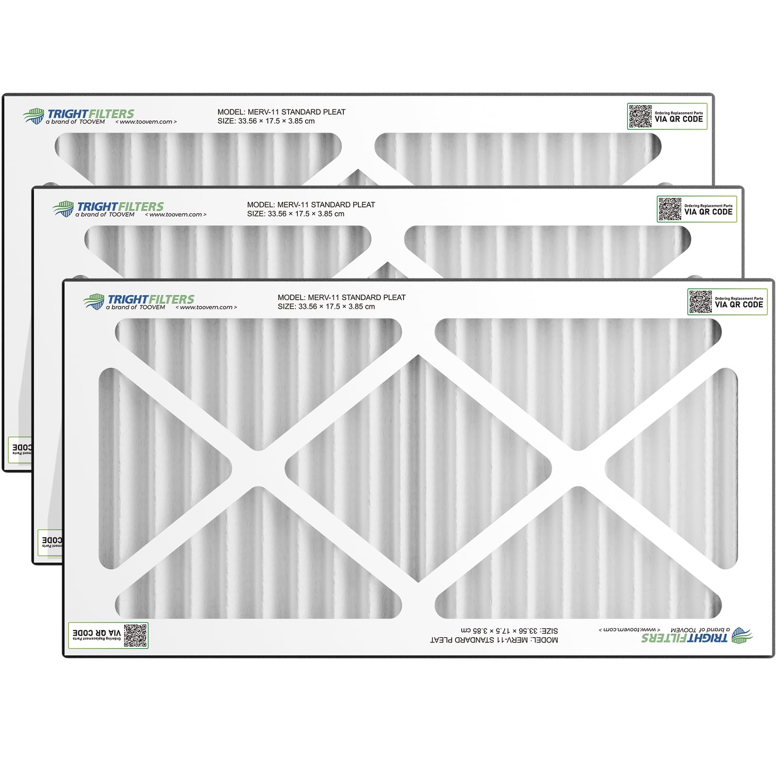 3pack MERV-11 Filters for Air Filtration System DecDust 1080/1080IG