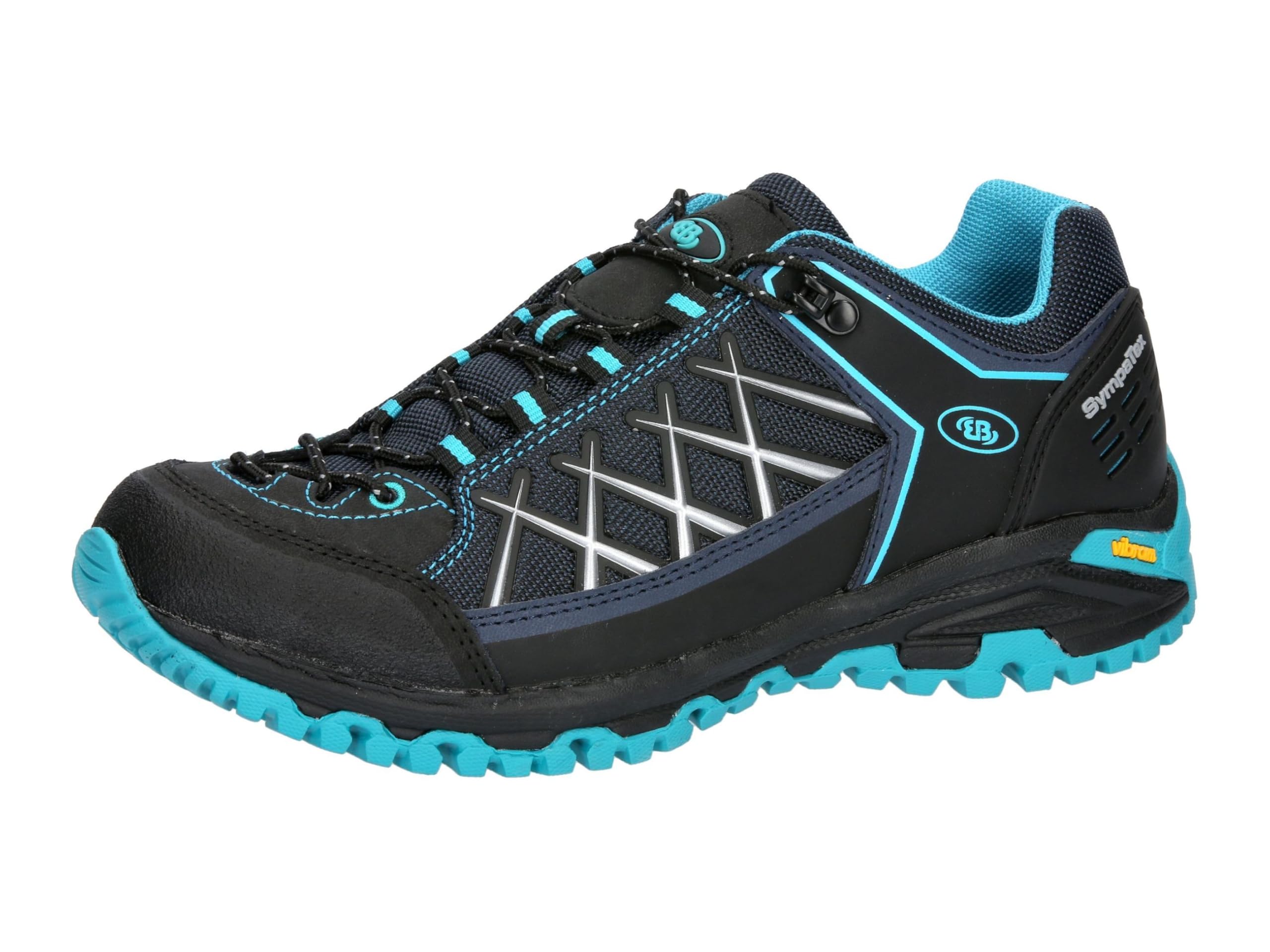 Brütting Women's Mount Root Cross Running Shoe, Navy/Turquoise, 38 EU