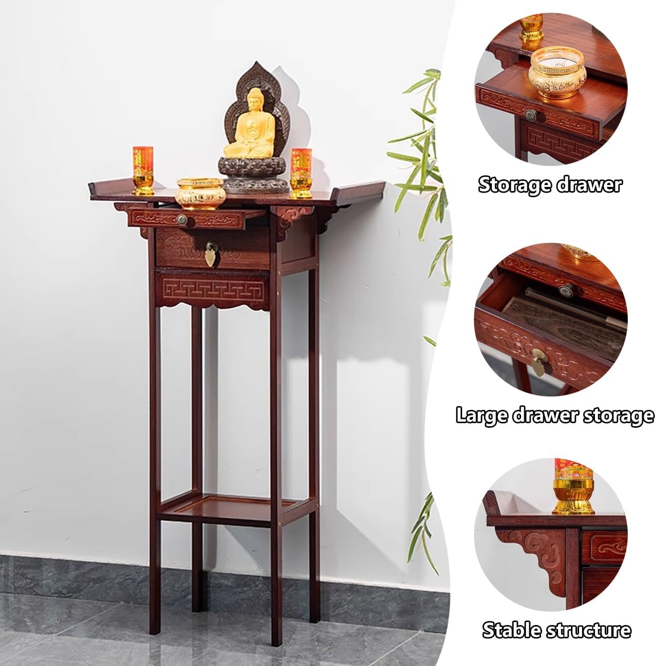 Altar Table,Chinese cabinet pedestal 【ストレージキャビネットコーナーテーブルリビングルーム】 offering table,Storage