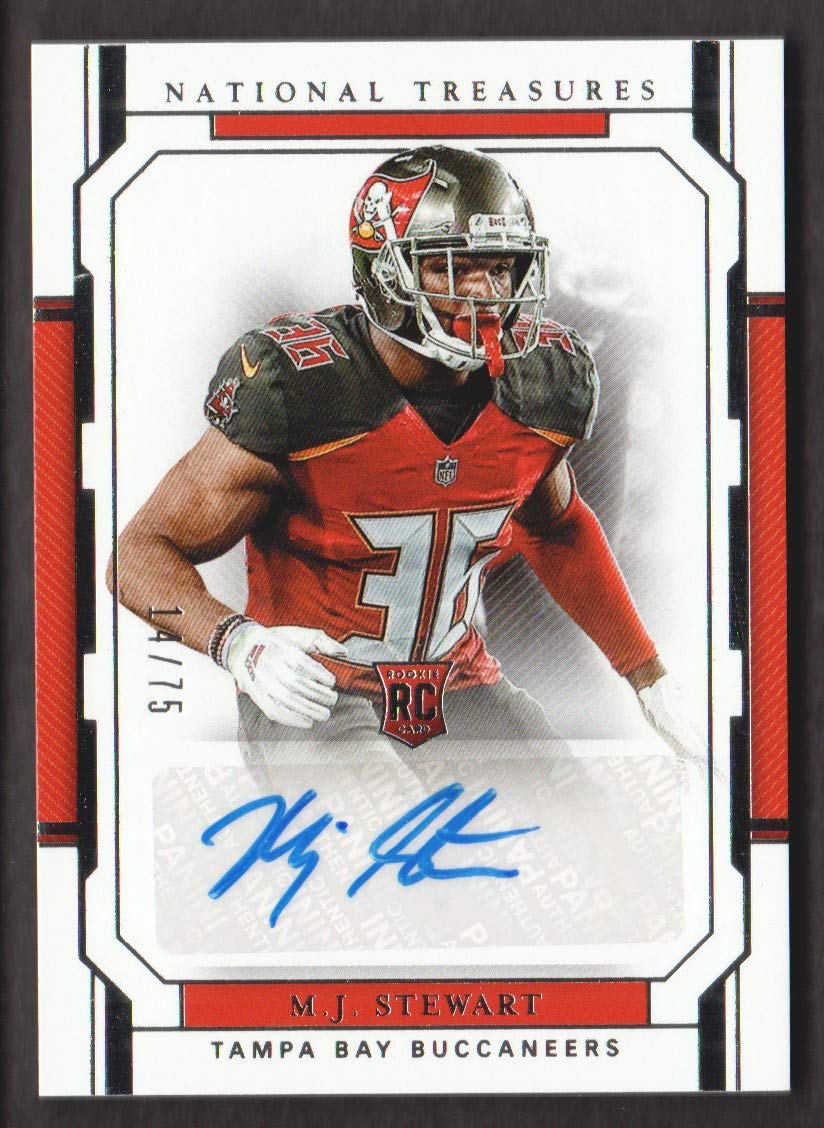 2018 Panini National Treasures Football #119 M.J. Stewart RC AUTO 
