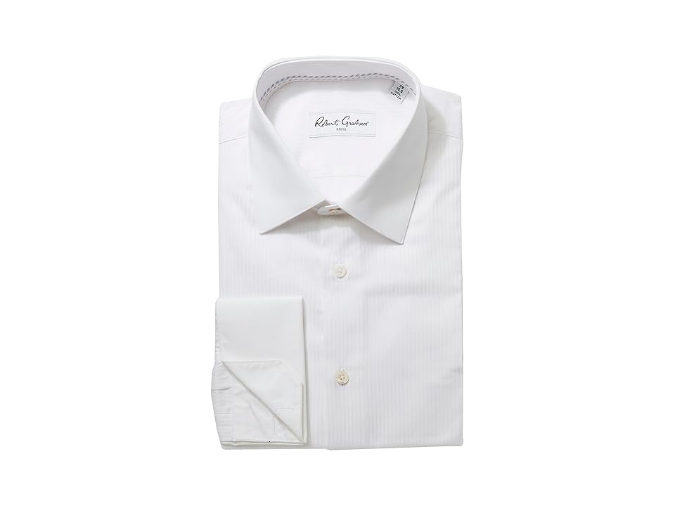 

Robert Graham Tonal Stripe Vertical Formal Dress Shirt (White) Men's Clothing