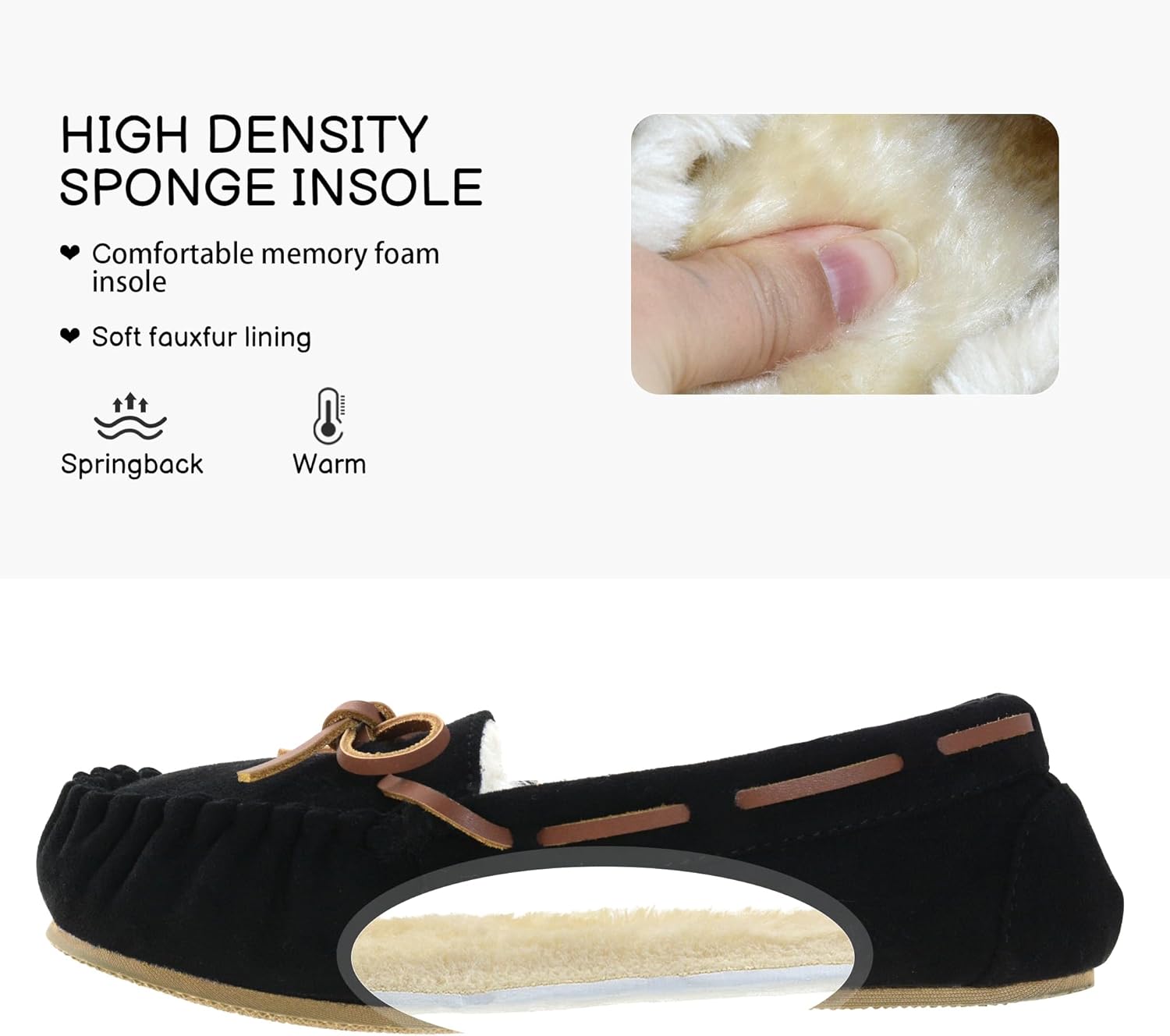 Womens Moccasin Slippers Micro Suede Cozy Indoor Outdoor House Shoes - Image 4
