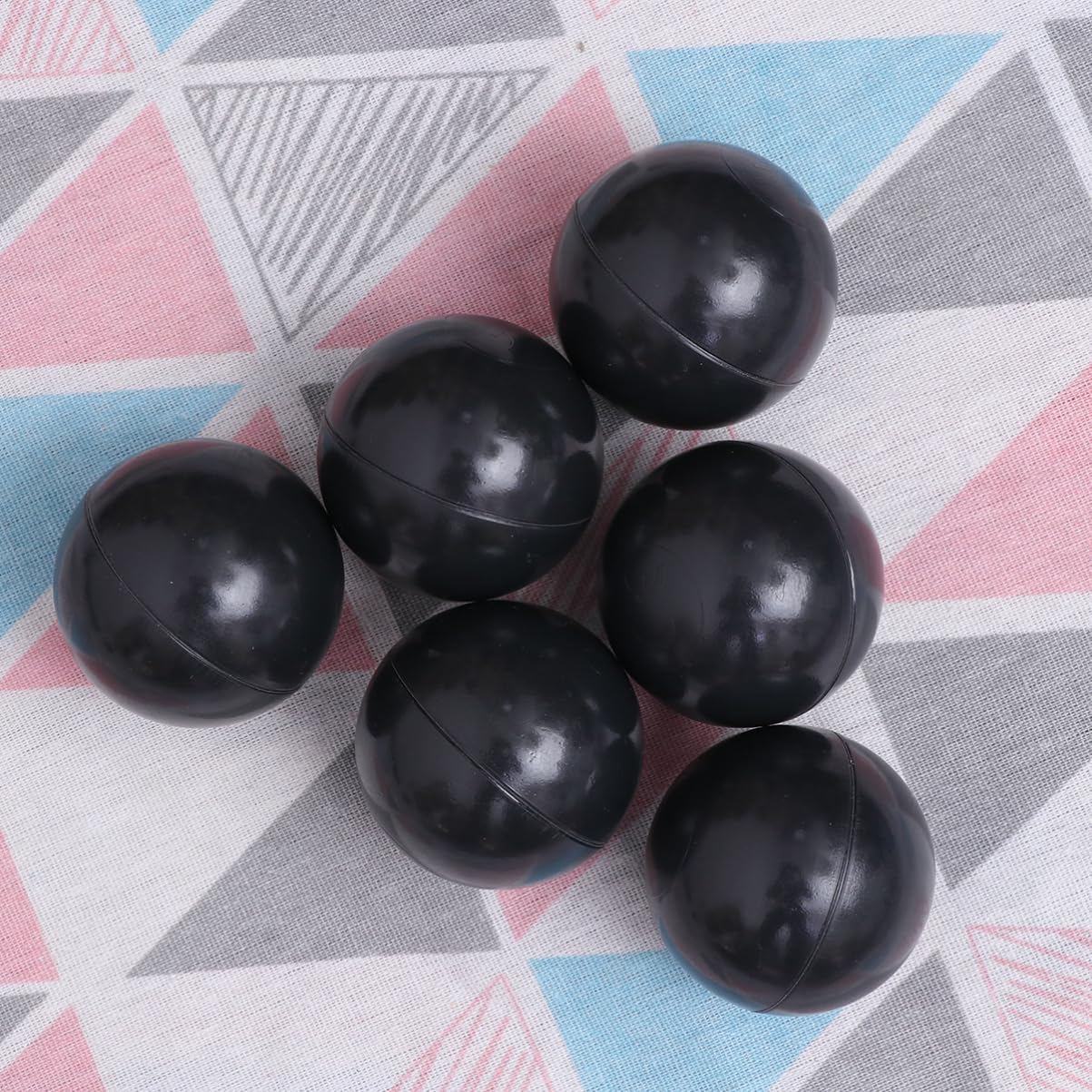 ifundom 50 Bolas de Plástico Negro de 6 Cm para Piscina de Bolas, Seguras para Niños y Bebés, Material PE Resistente Desarrollar la Coordinación Mano-Ojo