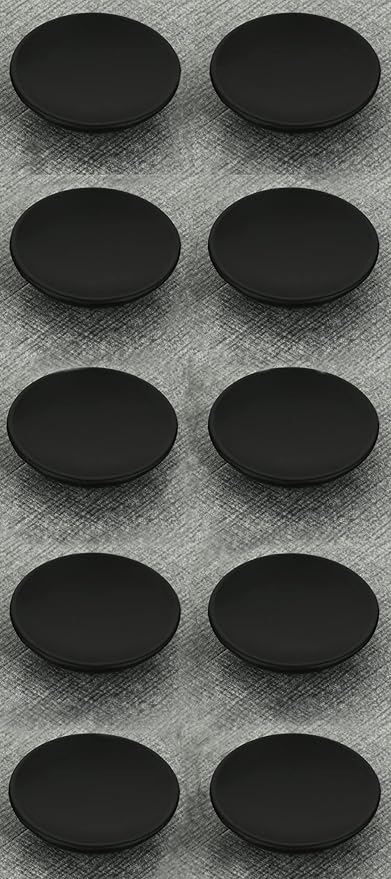 INNOVURA Zinc Black Finish Cabinet/Drawer Pull Knob Handle Diameter 4cm Small Size (Pack of 10)
