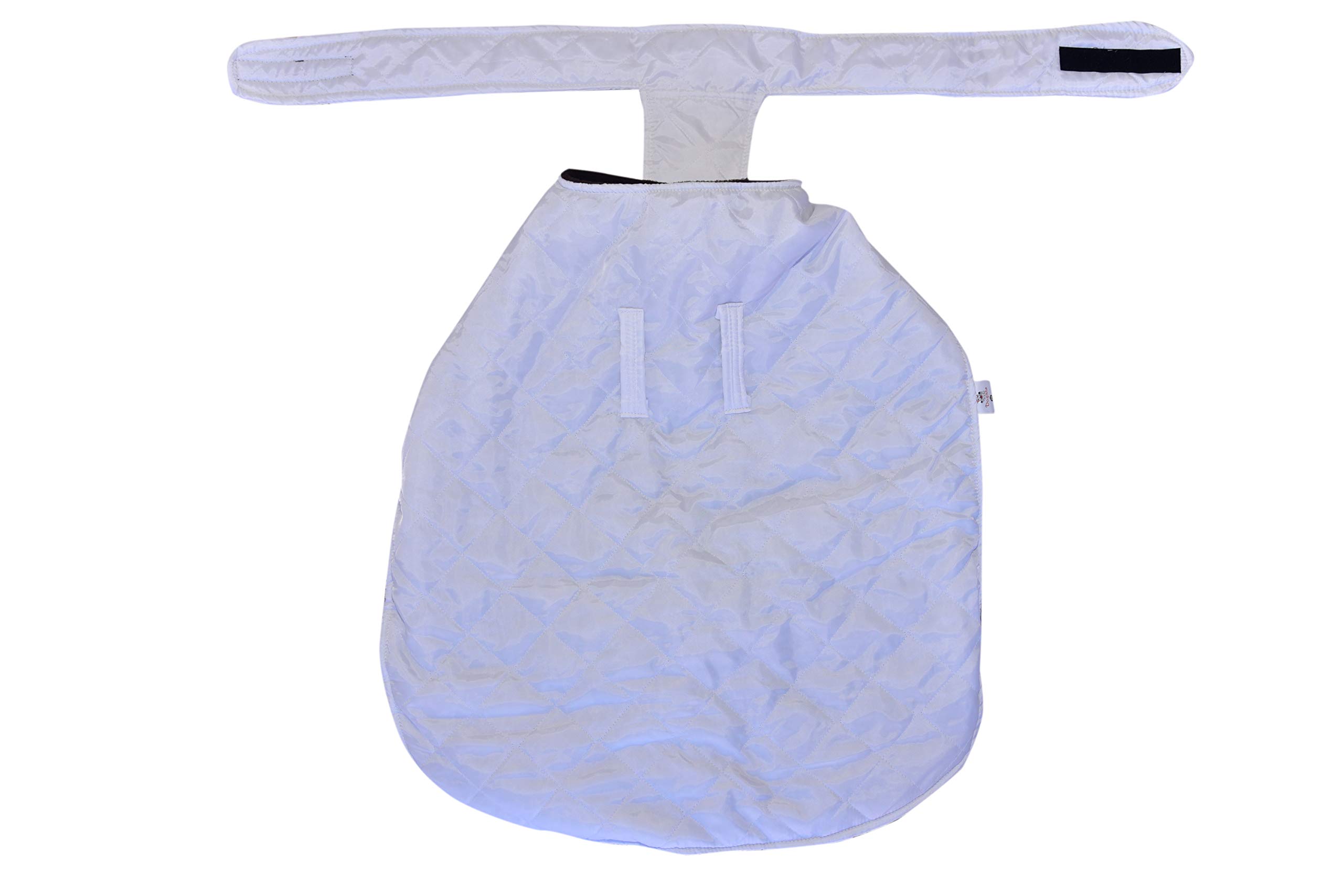 Best Dogista Winter Dog Coat Jacket with Heavy Fur Ultra Warm Wind & Water Proof in Quilted Stich Line Cloth Color May Vary 18 inch Medium