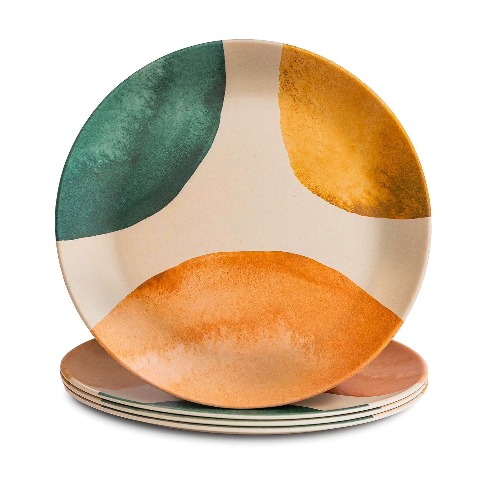 Amazon.com | Nook Theory 4 Pack Reusable Bamboo Plates - Non-Toxic