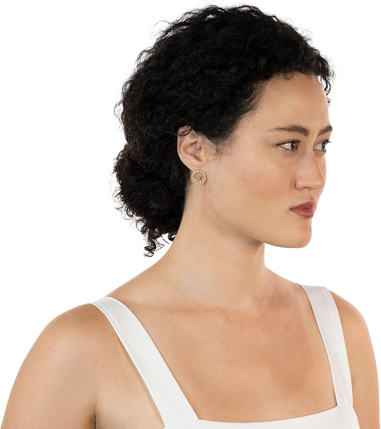 Kevia Set of 5 18K Gold & Sterling Silver Hoop Earrings for Women and Girls, Gold Hoop Earrings with Intricate Design Gold Stud Earrings for Women