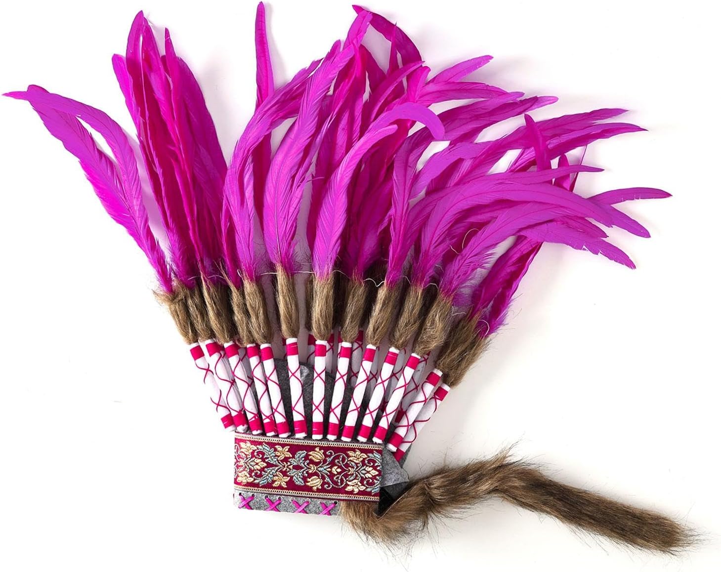 American Chief Indian Headpiece Men Women Feather Headdress for Stage Show Party
