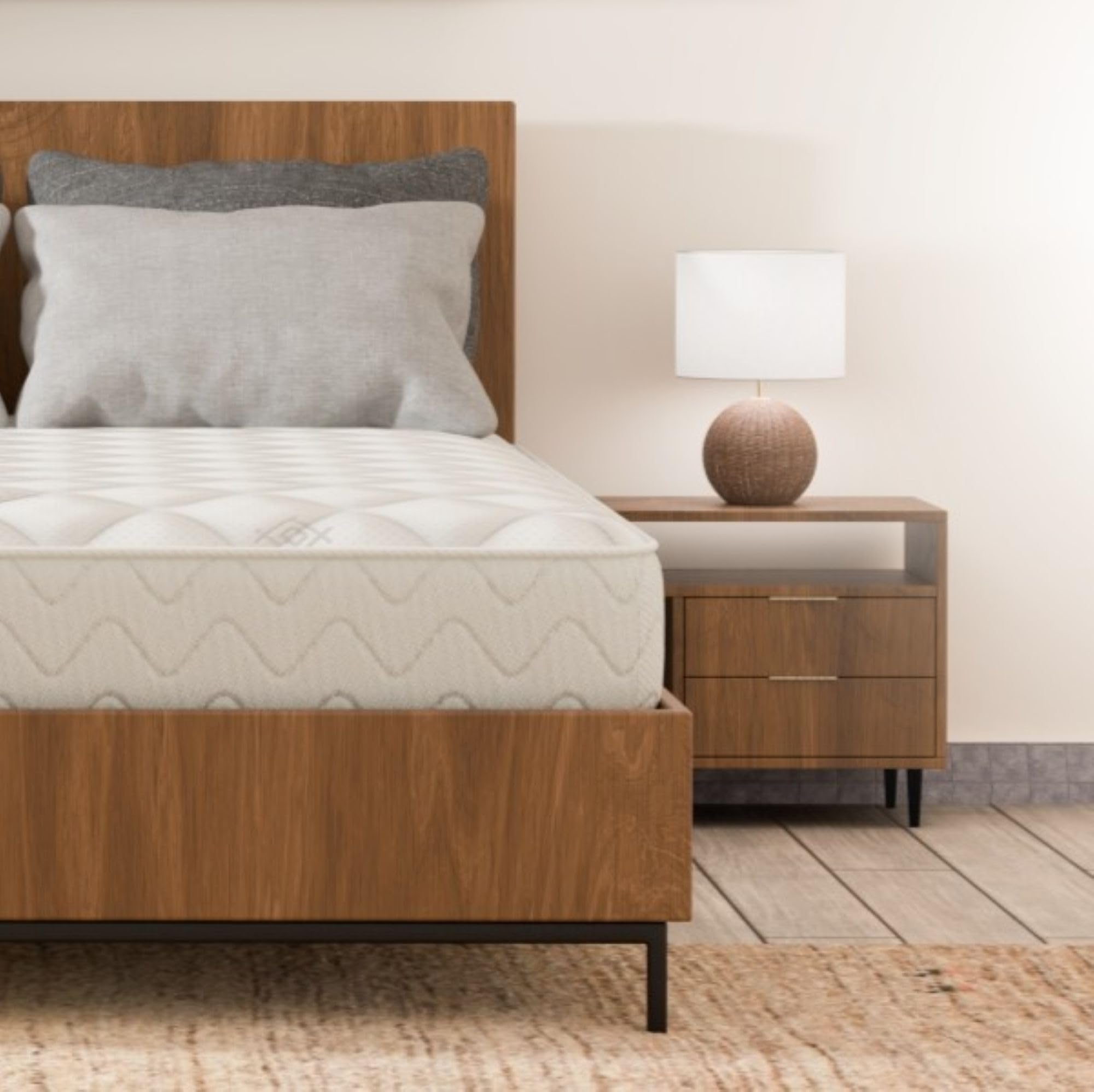 Flame Essentials Single Mattress 90 x 190cm, 18cm Deep Bonnell Open Coil Spring, Foam Free, Plush Comfort Support, Breathable Cooltouch Cover, UK Made