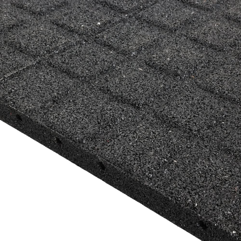 Tapis en caoutchouc 50 x 100 cm - Tapis anti-vibration 30 mm - Plaque en caoutchouc antidérapante et résistante aux intempéries - Pour machine à laver, toit plat, balcon, allée et aire de