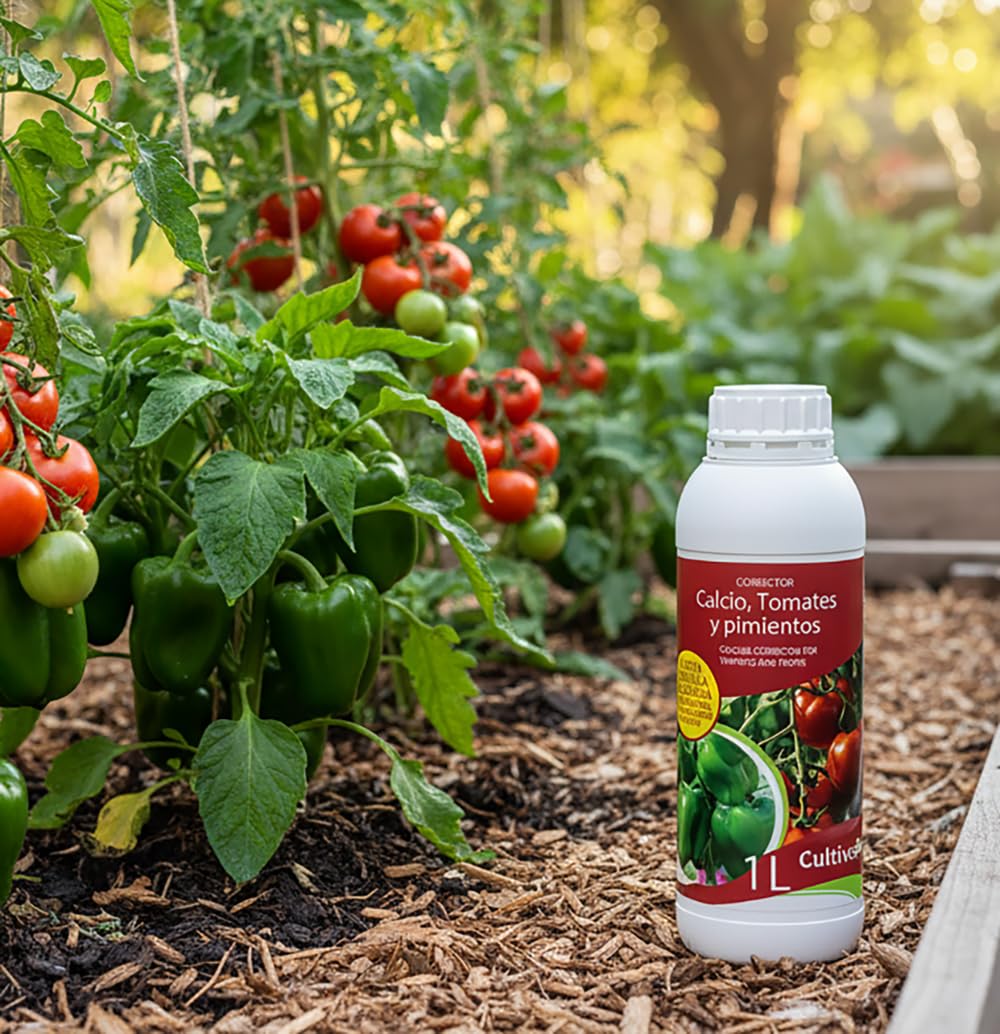 Cultivers CULTIVERS Calcium Pomodori e Peperoni Liquido 5 L Correttore di carenza di calcio per verdure. Il fertilizzante organico naturale rafforza la resistenza alle malattie