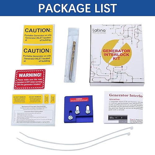 Vista 14 de LATING Generador de enclavamiento para Square D QO o Homeline paneles de 150 o 200 amperios con 1 3/8 pulgadas de espaciamiento, plata