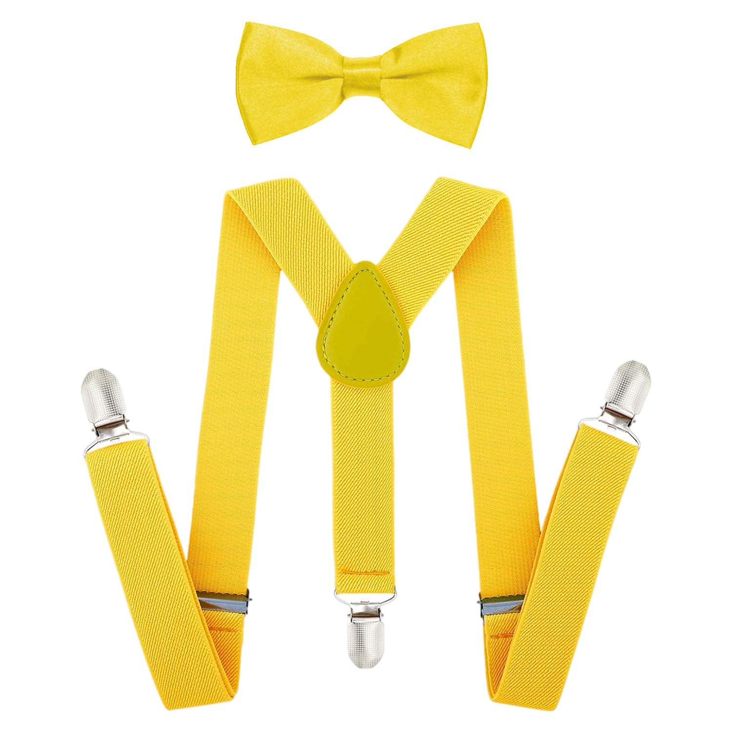 KanfouaelaKid's Suspenders and Bowtie Set - Fits Child Boys & Girls, 6 Months to 7 Years, Perfect for Daily Wear & Events