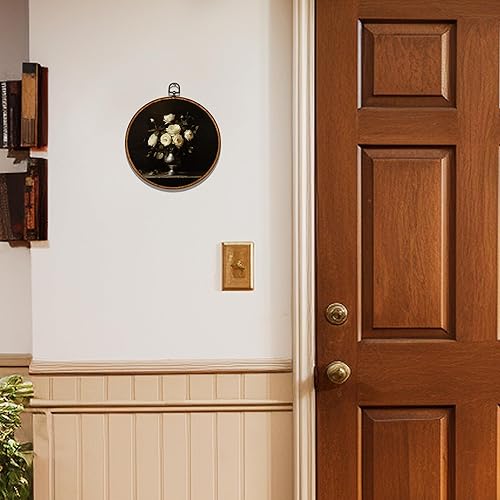 Miniatura 5 de KSDUT Decoración artística retro para pared, diseño floral blanco, botánico oscuro, neutro, de mediados de siglo, arte de pared moderno de mediados