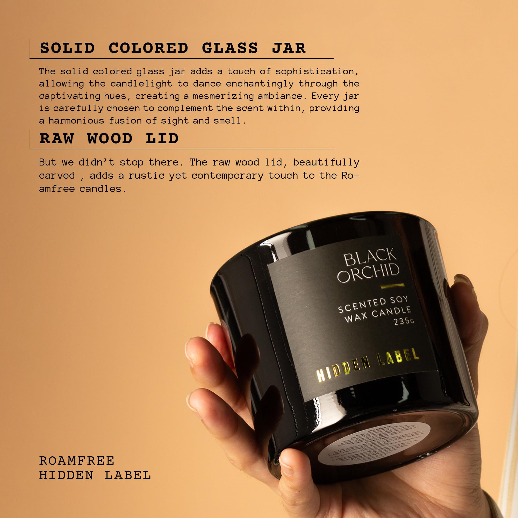 EDITION Scented Candle ブラック Amazon.co.jp: Hidden Label ブラックオーキッドの香り付きキャンドル