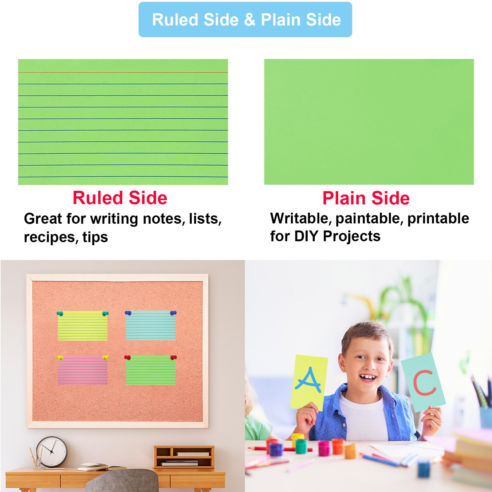 PPAPPAPPIYO 3x5 Inch Index Cards - 72-Pack, 180gsm Thick Purple Cards, Acid-Free Paper - View #11
