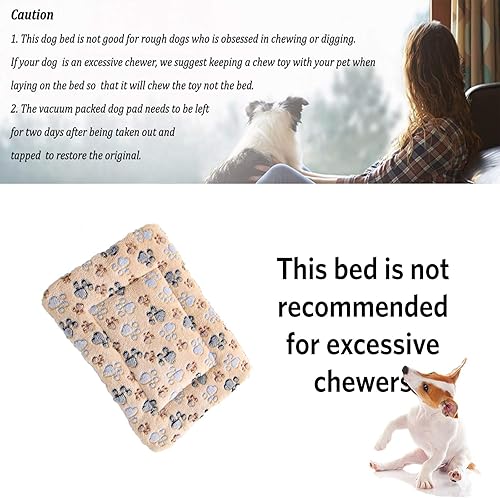 Miniatura 7 de 2 Pcs Pet Bed Mats. Ultra Soft Pet (Dog/Cat) Bed with Cute Prints. Reversible Faux Lambswool Kennel Pad for Medium Small Dogs and Cats. Machine