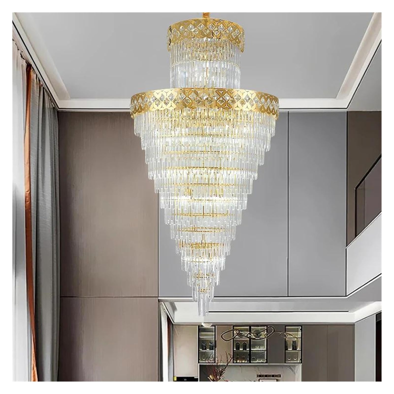 Generico Edificio duplex, soggiorno, grande lampadario, villa, edificio di lusso postmoderno, piano intermedio, cristallo(D100cm)
