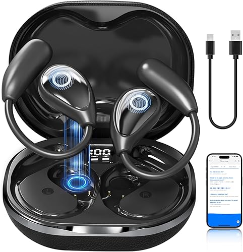 Auriculares de traducción AI en tiempo real, actualización 2026 de 164 idiomas con Bluetooth 5.4 OWS Auriculares de traducción 3 en 1, dispositivo