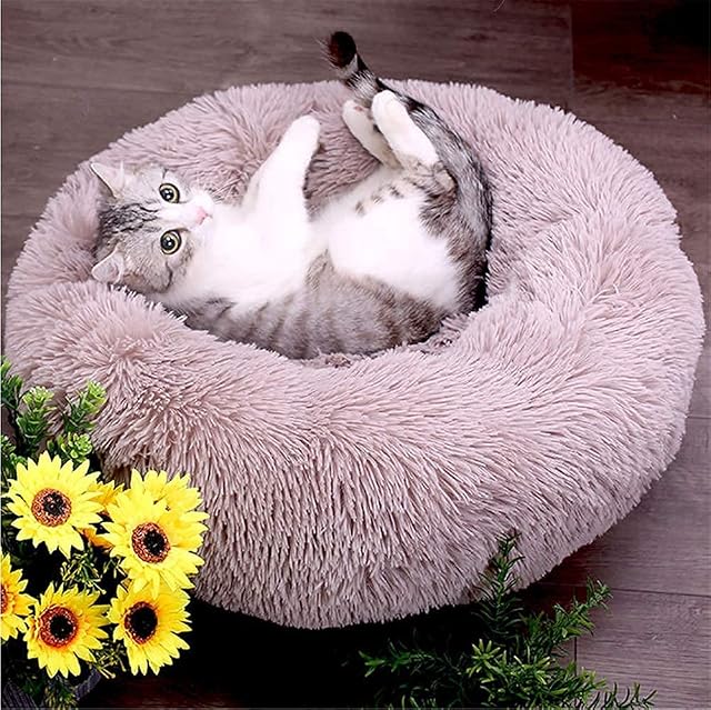Foto 7 de 8 de POPOTI Extra Large Dog Beds Sofa,Deluxe Fluffy Washable Round Dog Pillow Cat Cushion Pet Bed for Cat and Dog…