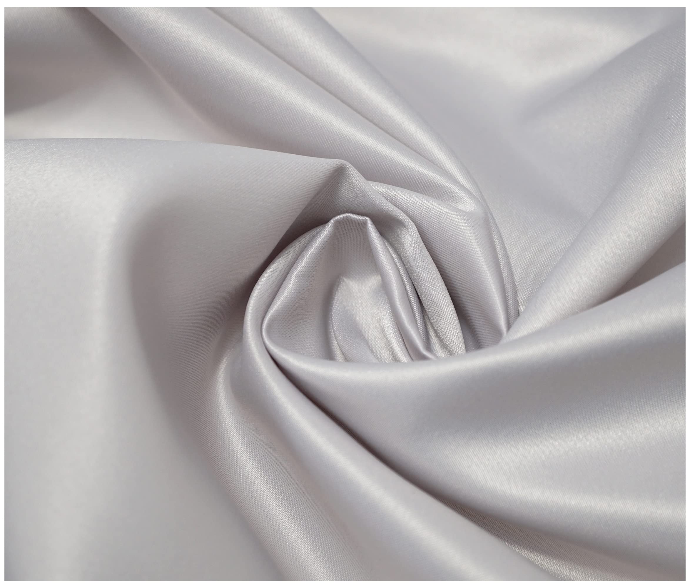 Matte Duchess Bridal Satin Polyester Fabric for Dressmaking Wedding Crafts Quilting Sewing 150cm Wide (3 Metre (300 x 150cm), Silver) โ image 1