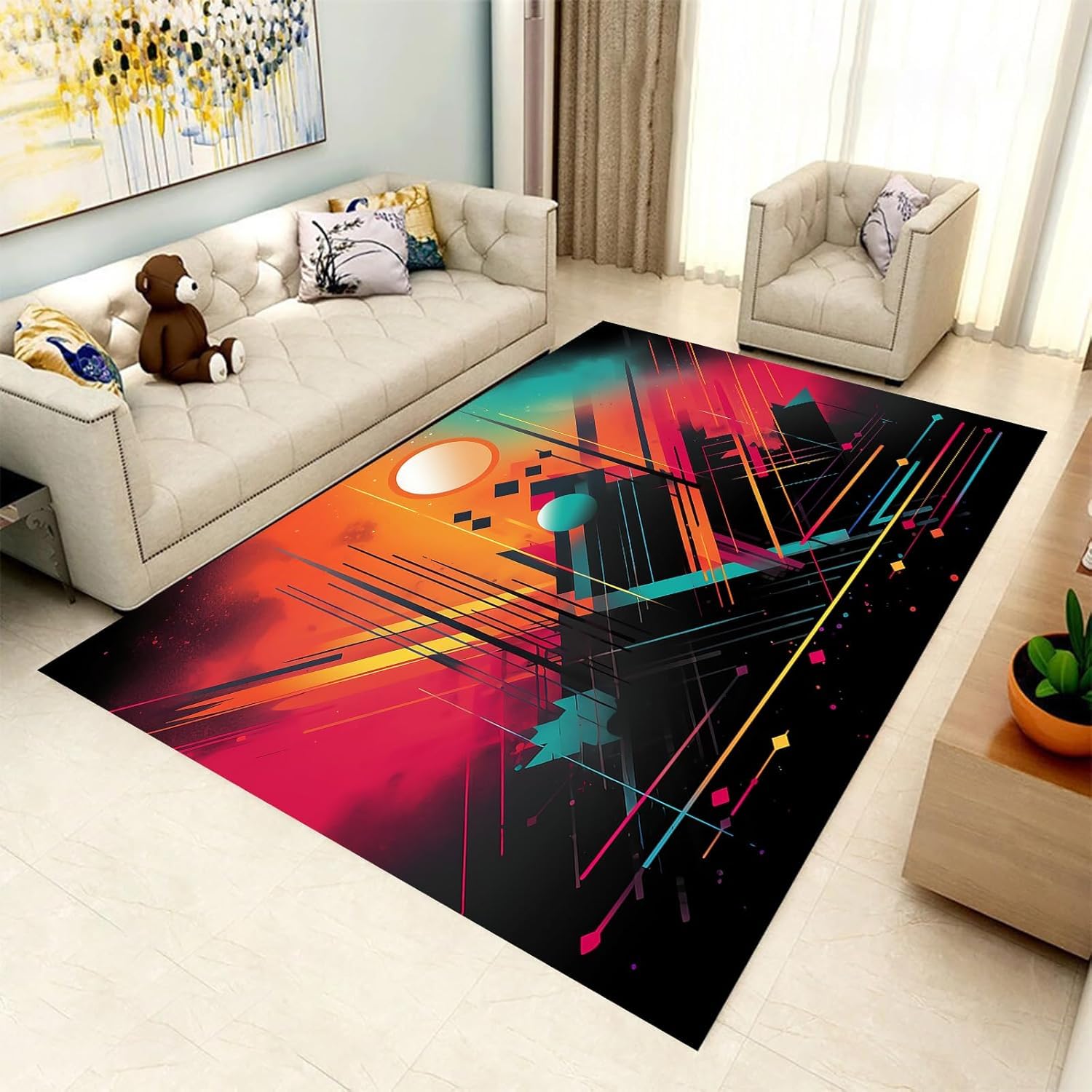 Tapis antidérapant 120x160 cm pour sécuriser le salon et la chambre d'enfants