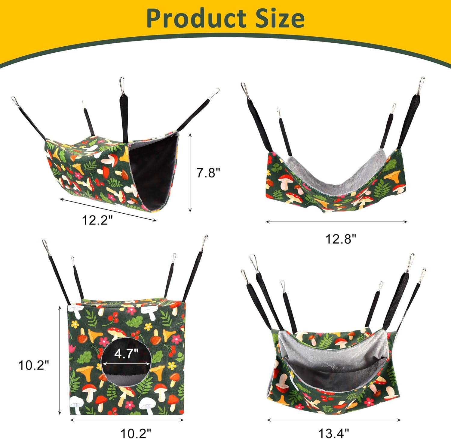 Mogoko Guinea Pig Hammock, 4 Pack Small Pets Hanging Hammock Set for Ferret Hedgehog Squirrel Hideout Cage Accessories 2 71syCCa+pWL. AC SL1500