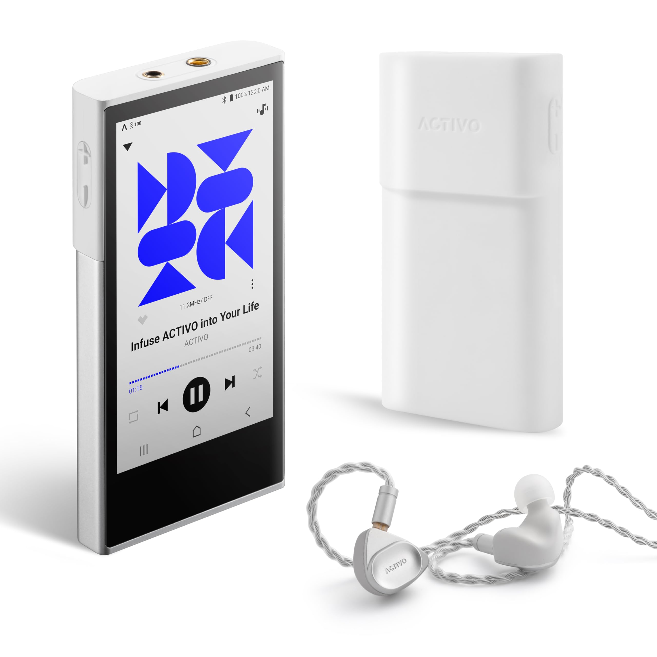 Activo P1 Lecteur Audio Numérique Kit Démarrage avec Écouteurs Volcano et Étui Protection