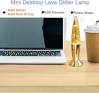 Vista 7 de Mini lámpara de lava con purpurina con enchufe USB, luz nocturna LED multicolor cambiante para regalo de niños, habitaciones de niños, dormitorios