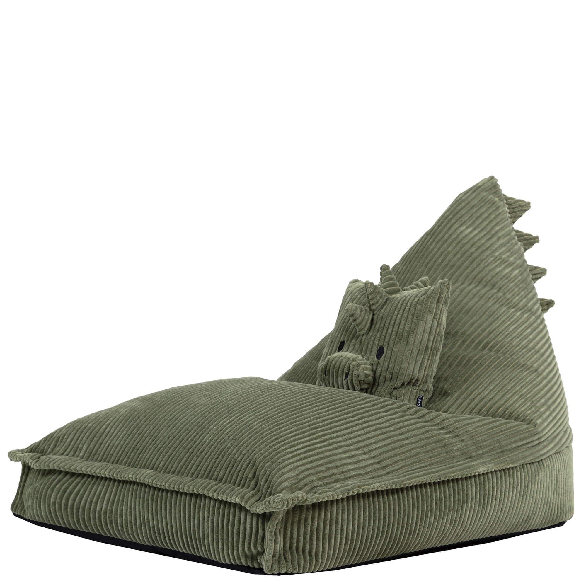 B&Q -  Kids Dexter Dinosaur Lounger And Cushion Bundle Jumbo Cord LoungerSage Green