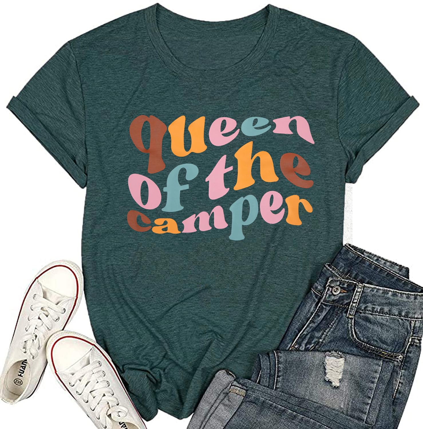 Camping Shirt Women Hiking Tshirts: Funny Camper Tee Travel Outdoor Casual Short Sleeve Tops