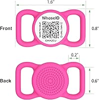 Vista 2 de WhoseID Etiqueta para perro con código QR con NFC, etiqueta de identificación personalizada de mascota, etiqueta de identificación de perro