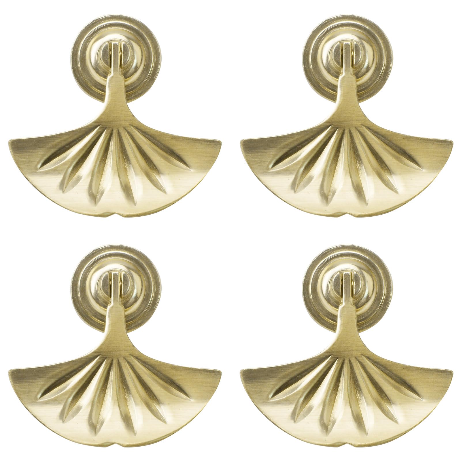 Set De 6 Pomos Para Cajones En Forma De Hoja Dorada MOROBOR - Aleación De Zinc, Diseño Moderno Y Fácil Instalación Para Armarios, Puertas O Tocadores