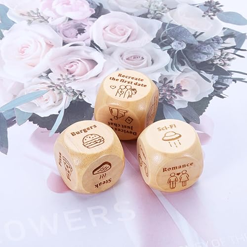 Miniatura 6 de Idea de regalos para novios recién casados, regalos para pareja, despedida de soltera, dados de madera, rellenos de calcetines de Navidad, regalos