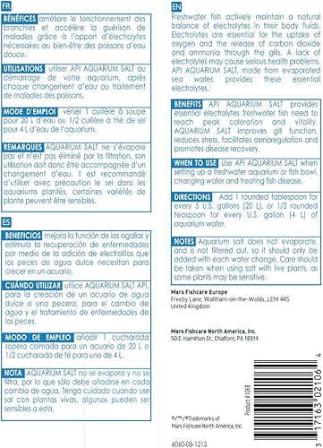 Miniatura 2 de Sal de acuario de agua dulce API