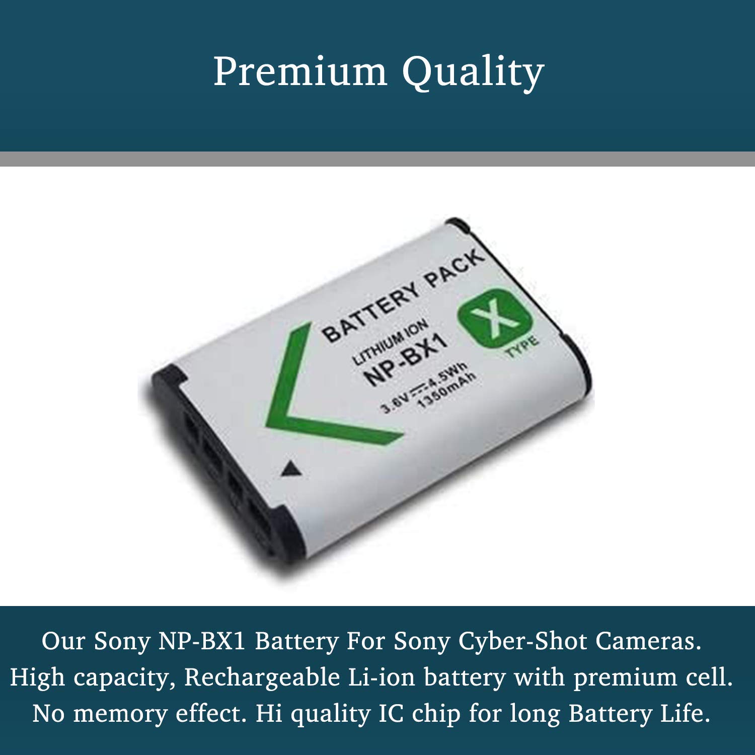 Batterie Li-ion DP 460 Pour Sony NP-BX1 - 1090 MAh, 3.6V - Compatible Sony Cyber-shot DSC-RX100, RX100 II, HDR-CX405 - Noir