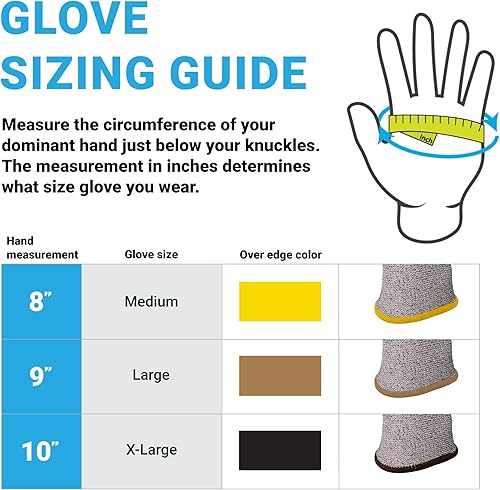 Miniatura 6 de Armor Guys Basetek Protective Work Gloves  A3 Cut Resistant Gloves - Light Manufacturing, Sheet Metal Handling, Construction